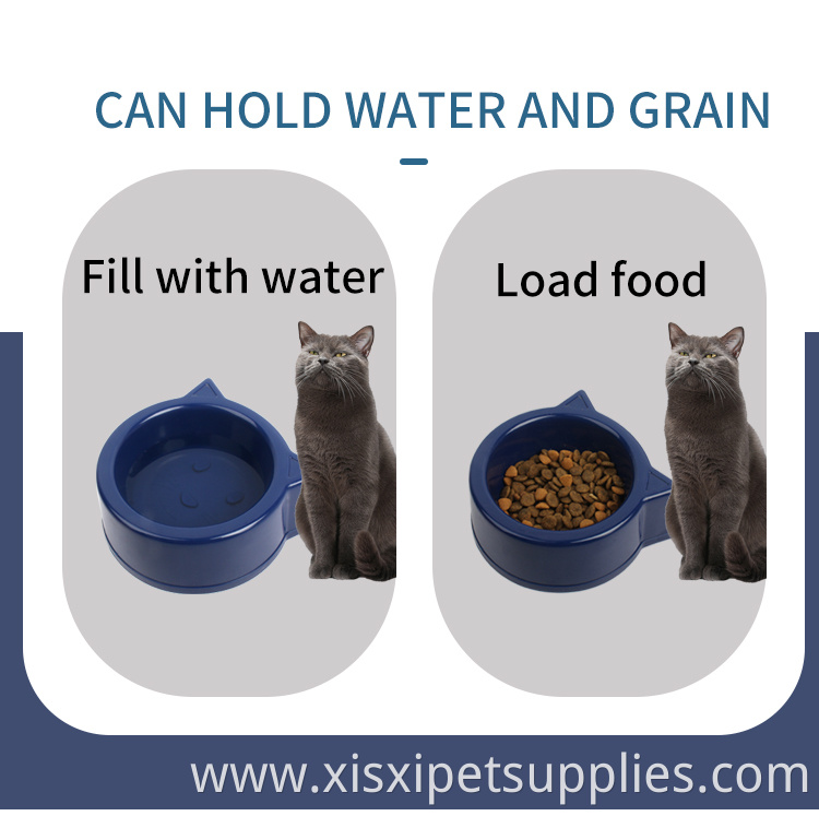 Factory Wholesale Cheap Plastic Cat Water Feeder Bowl Cat Shaped Food Bowl